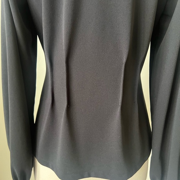 Ann Taylor Black Ling Sleeve Pin tucked Blouse - Picture 8 of 10